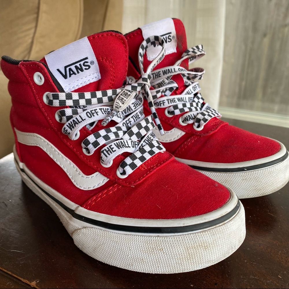 Classic vans high top red checkered